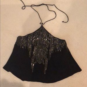 Sequin Halter Top